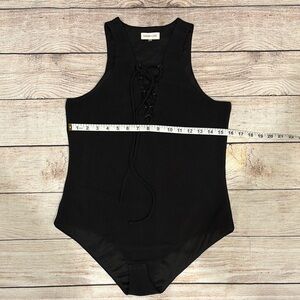 Black Bodysuit Lace-Up